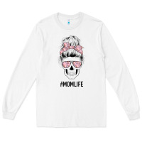 White Pink Flower Mom Skull Long Sleeve Tee - Bettercallsaul