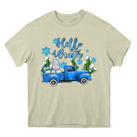 Mossy hello winter with sniwman and  truck Heavy Core Tee - AdoDesignShop