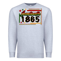 Heather Grey Juneteenth 1865 Premium Sweatshirt - FaDigitalArtStudio