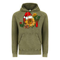 Vintage Olive joy christmas with sunflower bbs Vintage Hoodie - BundleAndBundleShop
