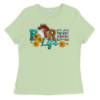 Matcha Western Farm Life Rooster Head Ladies Tee - LillyAllenDesigns