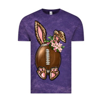 Cloud Purple American Football Easter Bunny Vintage Tee - BundleAndBundleShop