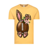 Vintage Mustard American Football Easter Bunny Vintage Tee - BundleAndBundleShop