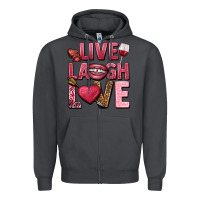 Smoke Live laugh love Valentine's Day Zipper Hoodie - HowdyJamesFarm
