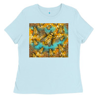 Baby Blue Bumble Bees Ladies Tee - LillyAllenDesigns