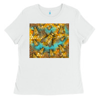 White Bumble Bees Ladies Tee - LillyAllenDesigns