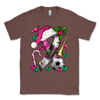 Chestnut Pink Christmas Breast Cancer Ribbon Soccer Classic Tee - BundleAndBundleShop