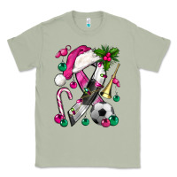 Matcha Pink Christmas Breast Cancer Ribbon Soccer Classic Tee - BundleAndBundleShop