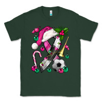 Sports Green Pink Christmas Breast Cancer Ribbon Soccer Classic Tee - BundleAndBundleShop