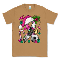 Toasted Coconut Pink Christmas Breast Cancer Ribbon Soccer Classic Tee - BundleAndBundleShop