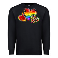 Black Pride hearts Premium Sweatshirt - FaDigitalArtStudio