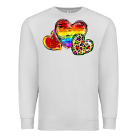 Dove Grey Pride hearts Premium Sweatshirt - FaDigitalArtStudio