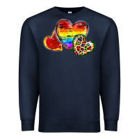 Navy Pride hearts Premium Sweatshirt - FaDigitalArtStudio
