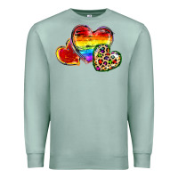 Seafoam Pride hearts Premium Sweatshirt - FaDigitalArtStudio