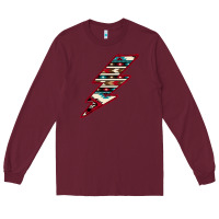 Burgundy Western Aztec Pattern Lightning Long Sleeve Tee - Bettercallsaul