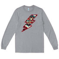 Heather Grey Western Aztec Pattern Lightning Long Sleeve Tee - Bettercallsaul