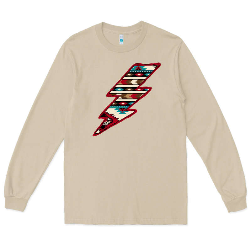 Western Aztec Pattern Lightning Long Sleeve Tee by Bettercallsaul | Teevron