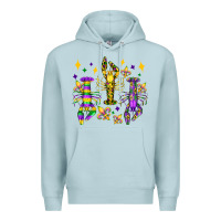 Blue Mist mardi gras craw fish olivia Premium Hoodie - OliviaCreatesArt