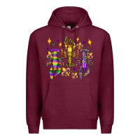 Burgundy mardi gras craw fish olivia Premium Hoodie - OliviaCreatesArt