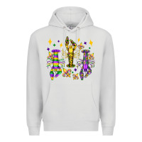Dove Grey mardi gras craw fish olivia Premium Hoodie - OliviaCreatesArt