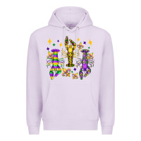 Lilac mardi gras craw fish olivia Premium Hoodie - OliviaCreatesArt