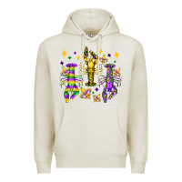 Oatmeal Heather mardi gras craw fish olivia Premium Hoodie - OliviaCreatesArt
