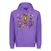 Purple mardi gras craw fish olivia Premium Hoodie - OliviaCreatesArt