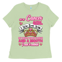Matcha As A Cancer Girl I Was Born With My Heart On My Sleeve And A Mouth Ladies Tee - Jasminsmagicworld