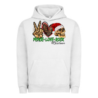 Pigment Lunar Rock Peace Love Rock Christmas Urban Hoodie - CowhideDigitalArt