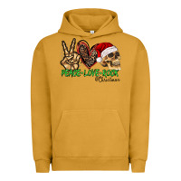 Pigment Peanut Butter Peace Love Rock Christmas Urban Hoodie - CowhideDigitalArt