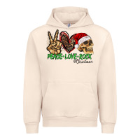 Sandshell Peace Love Rock Christmas Urban Hoodie - CowhideDigitalArt