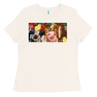 Bone Farm animals with aztec Ladies Tee - RanaPortraitStore