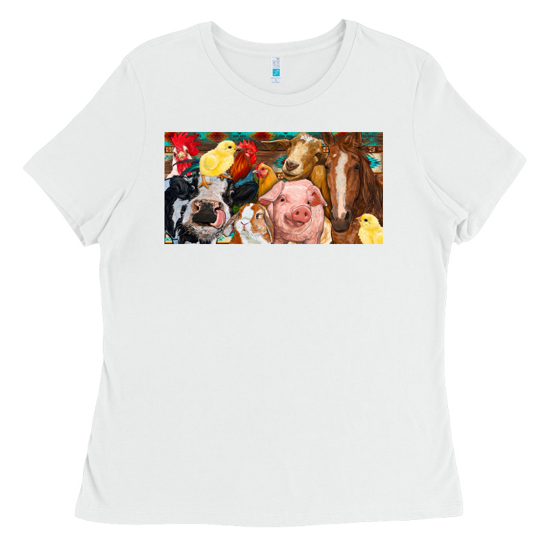 Farm Animals With Aztec Ladies Tee by RanaPortraitStore | Teevron