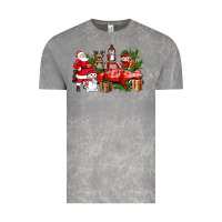 Cloud Rock Santa Snowman Reindeer Penguin Elf Christmas Truck Vintage Tee - BundleAndBundleShop