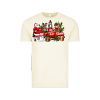 Vintage Arctic Santa Snowman Reindeer Penguin Elf Christmas Truck Vintage Tee - BundleAndBundleShop