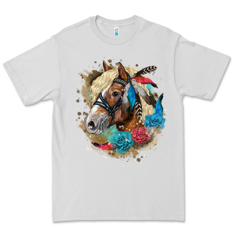 Haflinger Horse Floral Premium Tee by LillyAllenDesigns | Teevron