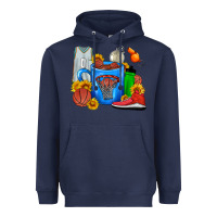 Navy Basketball Coffee cup Heavyweight Hoodie - FaDigitalArtStudio