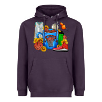 Plum Basketball Coffee cup Heavyweight Hoodie - FaDigitalArtStudio
