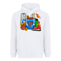 White Basketball Coffee cup Heavyweight Hoodie - FaDigitalArtStudio