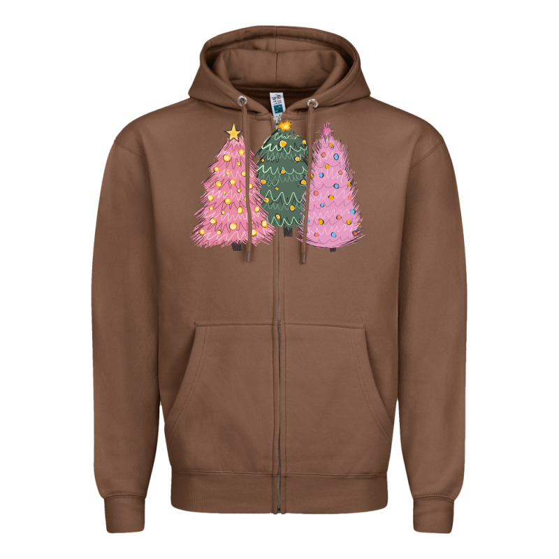 Christmas Trees Zipper Hoodie by CowGirlArtShop | Teevron
