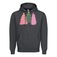 Smoke christmas trees Zipper Hoodie - CowGirlArtShop