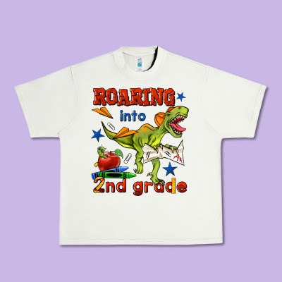 Roaring Into 2nd Grade Urban Heavy Tee Designed By Bundleandbundleshop