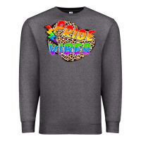 Charcoal Heather pride vibes Premium Sweatshirt - FaDigitalArtStudio