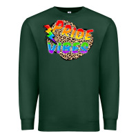 Sports Green pride vibes Premium Sweatshirt - FaDigitalArtStudio