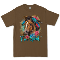 Cacao free spirit quarter horse floral Premium Tee - LillyAllenDesigns