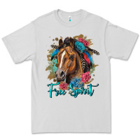 Dove Grey free spirit quarter horse floral Premium Tee - LillyAllenDesigns