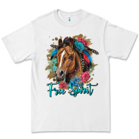 White free spirit quarter horse floral Premium Tee - LillyAllenDesigns