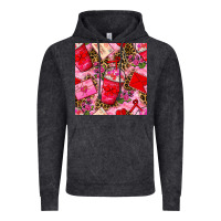 Vintage Black valentines day coffee cups and love letter with xoxo and leopard seaml Vintage Hoodie - BundleAndBundleShop
