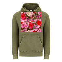 Vintage Olive valentines day coffee cups and love letter with xoxo and leopard seaml Vintage Hoodie - BundleAndBundleShop