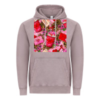 Vintage Zinc valentines day coffee cups and love letter with xoxo and leopard seaml Vintage Hoodie - BundleAndBundleShop
